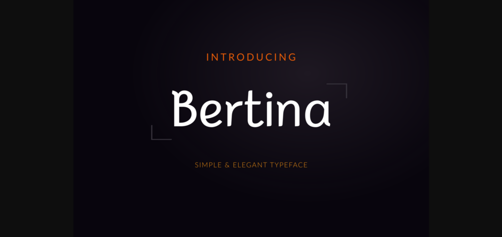 Bertina Font Poster 3