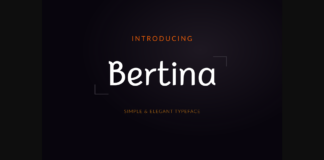 Bertina Font Poster 1