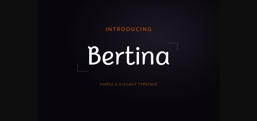 Bertina Font Poster 1