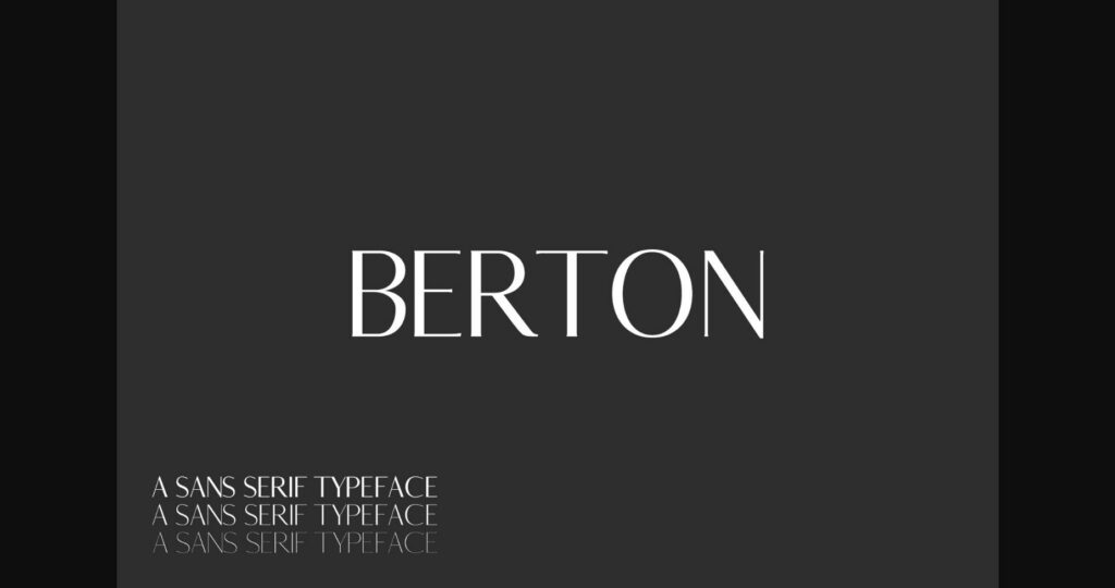 Berton Family Font Poster 3