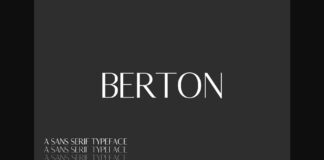 Berton Family Font Poster 1