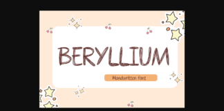 Beryllium Font Poster 1