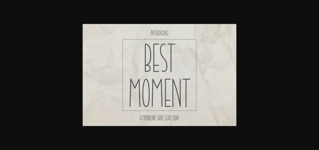 Best Moment Font Poster 3