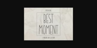 Best Moment Font Poster 1