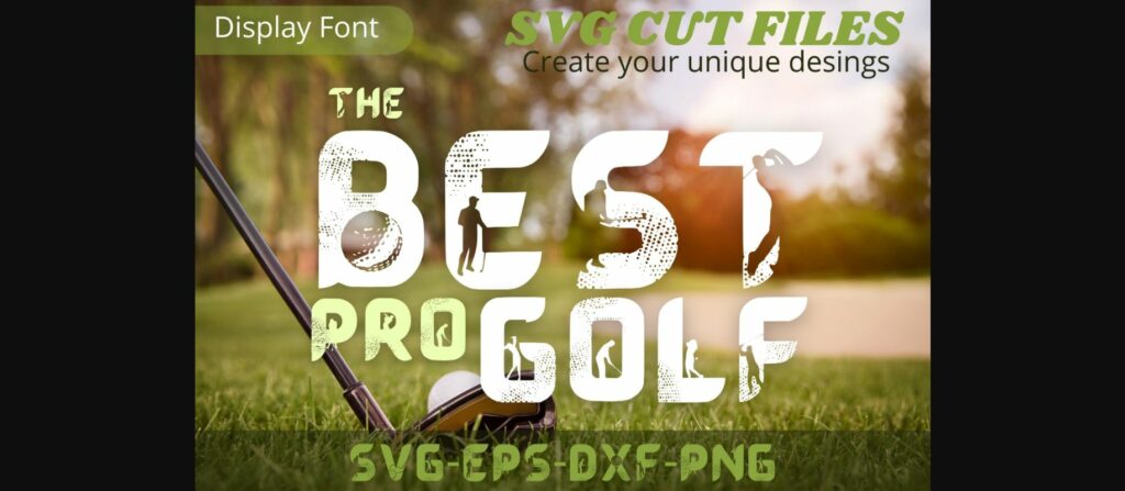 Best Pro Golf Font Poster 3