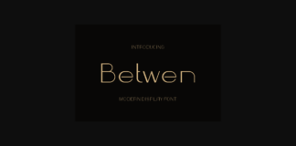 Betwen Font Poster 1