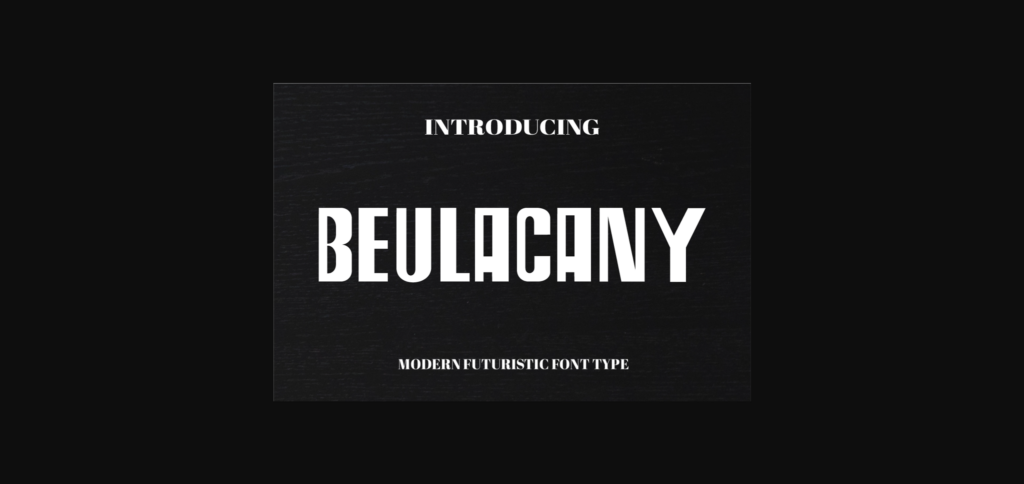 Beulacany Font Poster 3