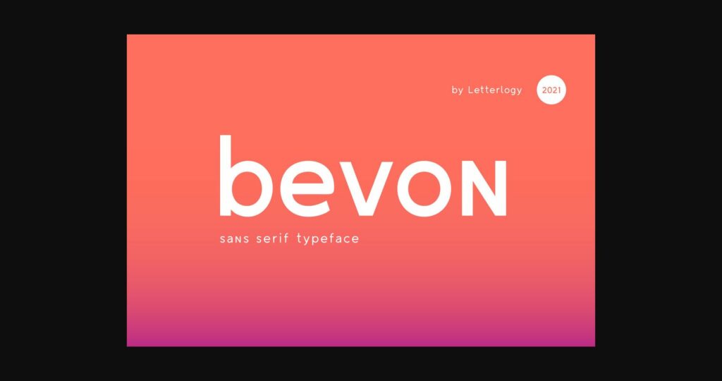 Bevon Font Poster 3