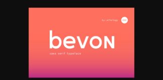 Bevon Font Poster 1