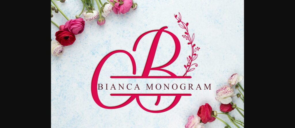 Bianca Monogram Font Poster 1