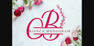 Bianca Monogram Font Poster 1