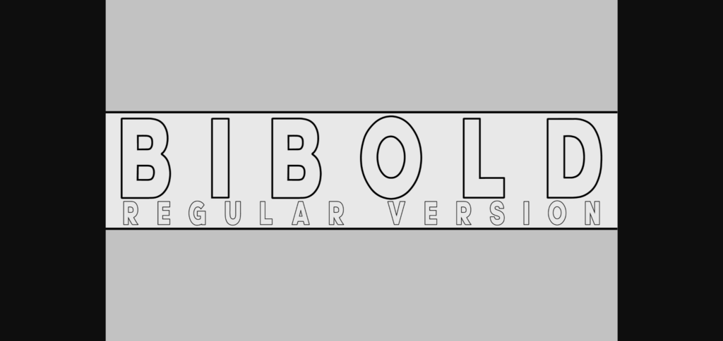 Bibold Outline Font Poster 1