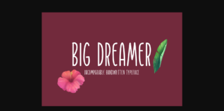 Big Dreamer Font Poster 1