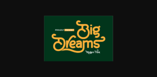 Big Dreams Font Poster 1