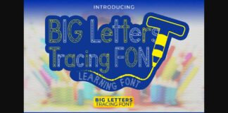 Big Letters Tracing Font Poster 1