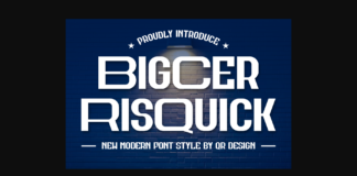 Bigcer Risquick Font Poster 1