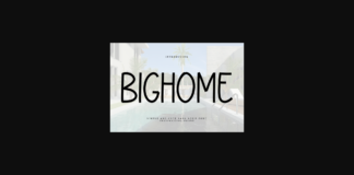 Bighome Font Poster 1