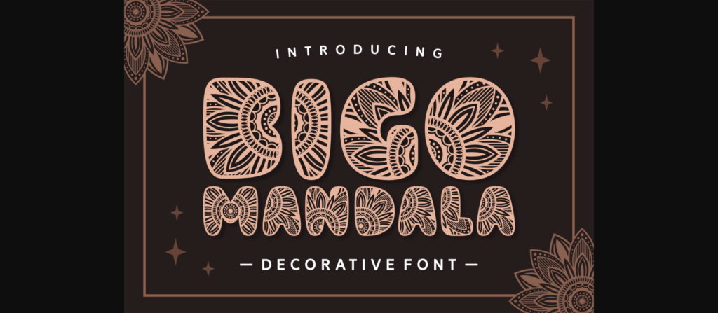 Bigo Mandala Font Poster 3