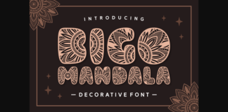 Bigo Mandala Font Poster 1