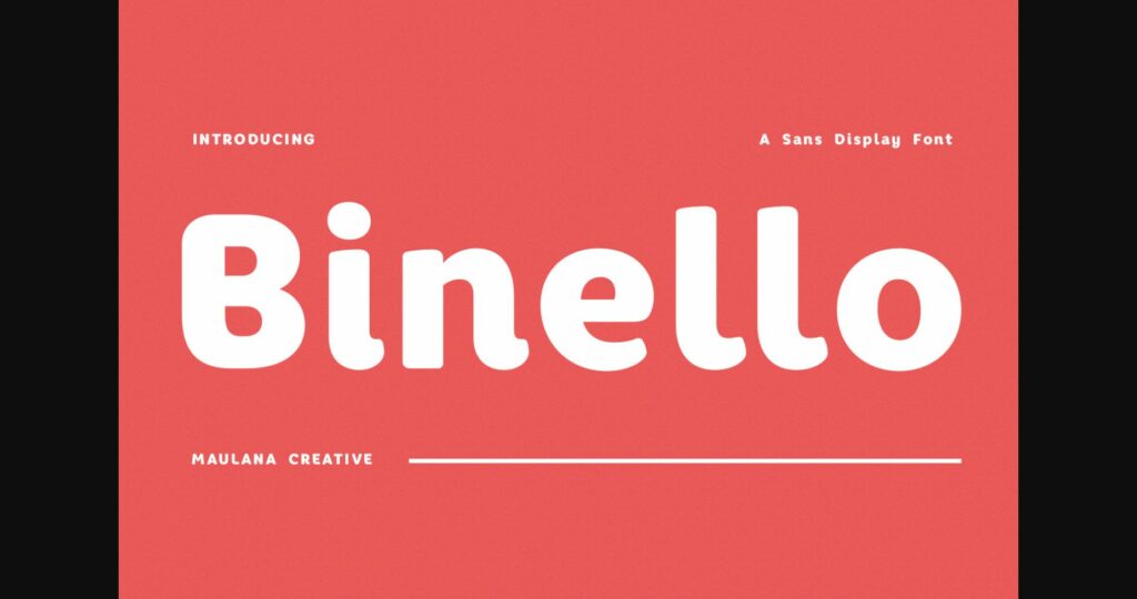 Binello Font Poster 3