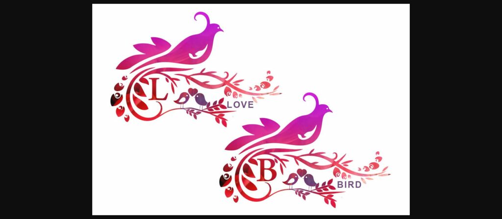 Bird Beauty Monogram Font Poster 9