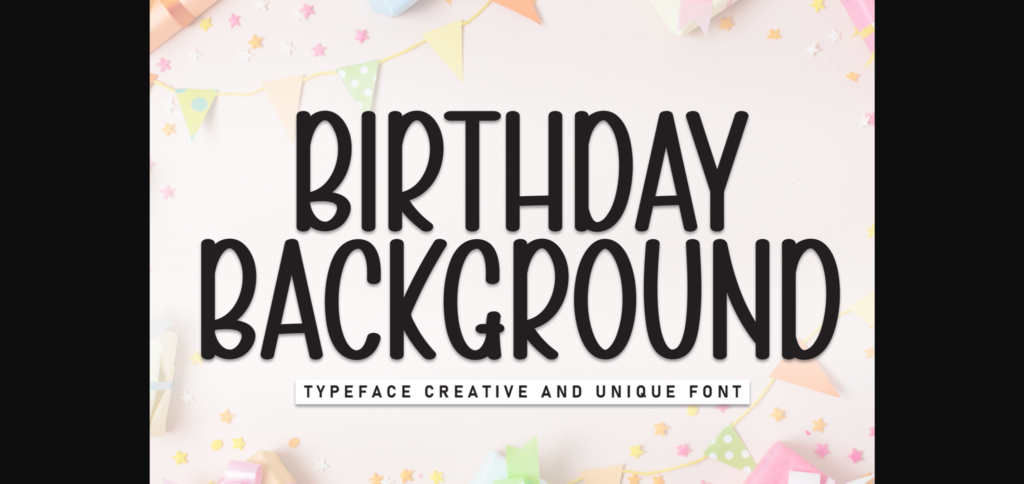 Birthday Background Font Poster 3