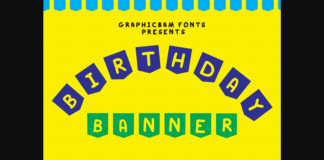 Birthday Banner Font Poster 1