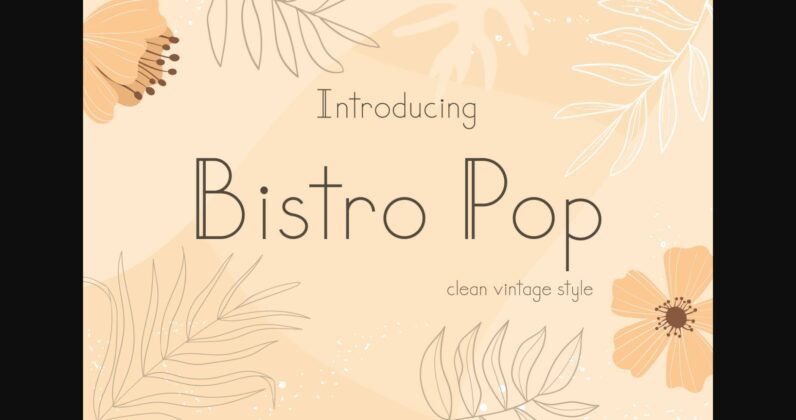 Bistro Pop Font Poster 3