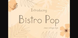 Bistro Pop Font Poster 1