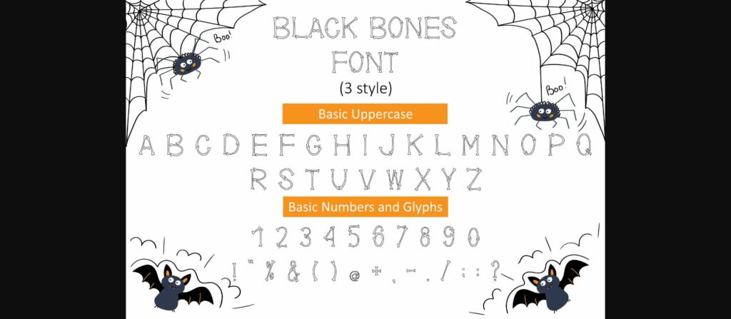 Black Bones Font Poster 6