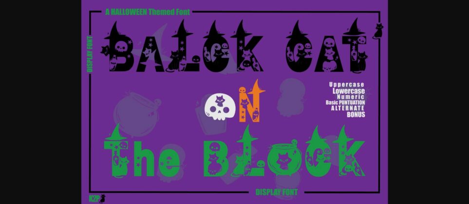 Black Cat on the Block Font Poster 3