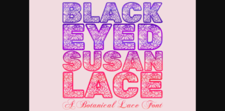 Black Eyed Susan Lace Font Poster 1