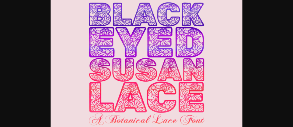 Black Eyed Susan Lace Font Poster 1