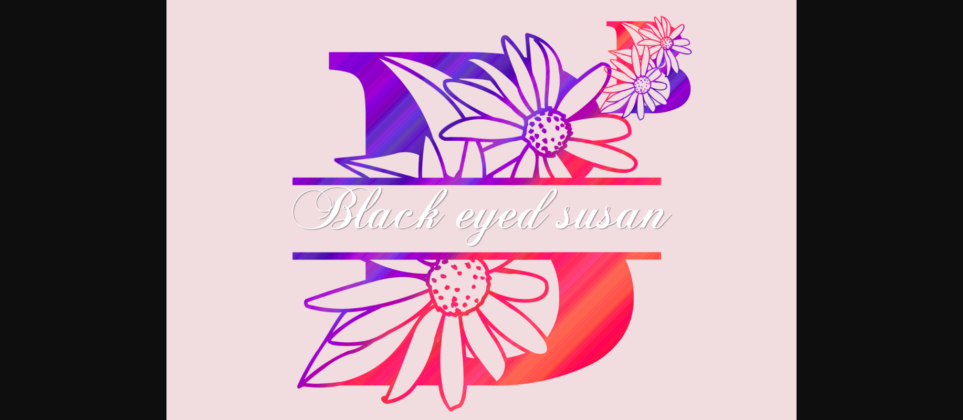 Black Eyed Susan Split Font Poster 3