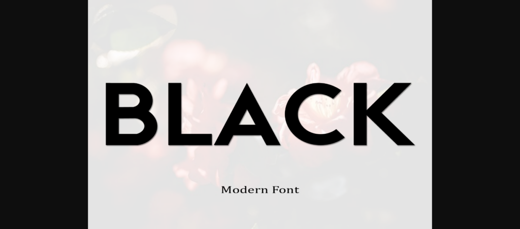 Black Font Poster 3