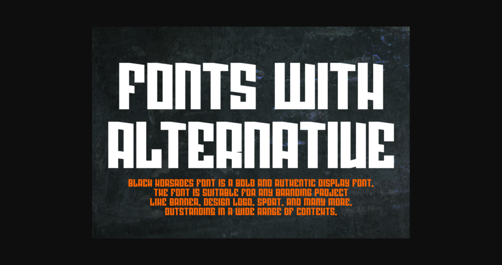 Black Horsades Font Poster 5