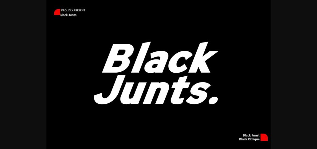 Black Junts Font Poster 3