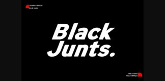 Black Junts Font Poster 1