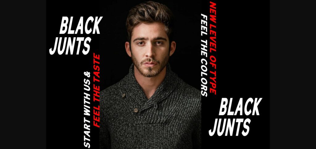 Black Junts Font Poster 9