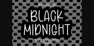 Black Midnight Font Poster 1