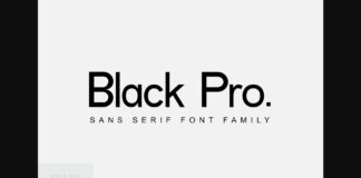 Black Pro Font Poster 1