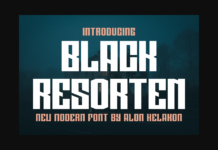 Black Resorten Font Poster 1