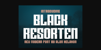 Black Resorten Font Poster 1