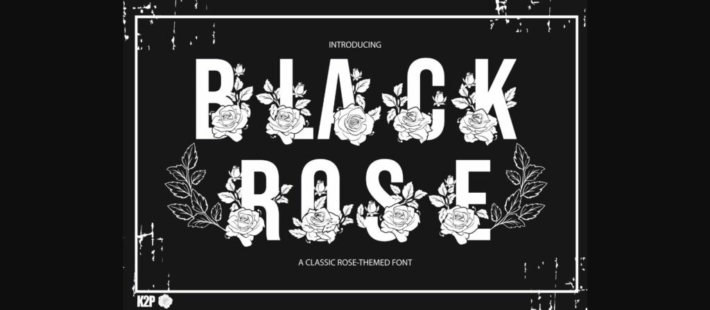 Black Rose Font Poster 1