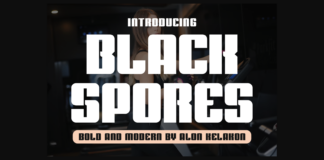 Black Spores Font Poster 1