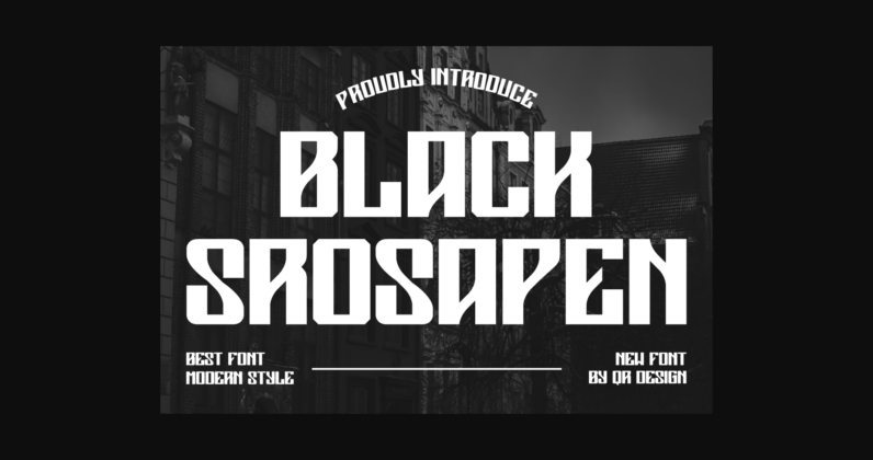 Black Srosapen Font Poster 3