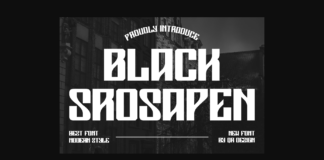 Black Srosapen Font Poster 1