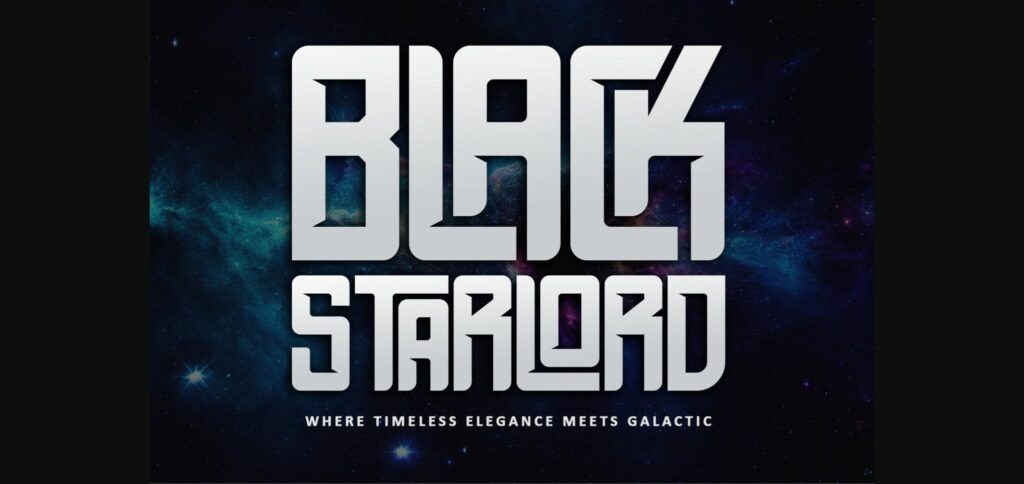 Black Starlord Font Poster 3