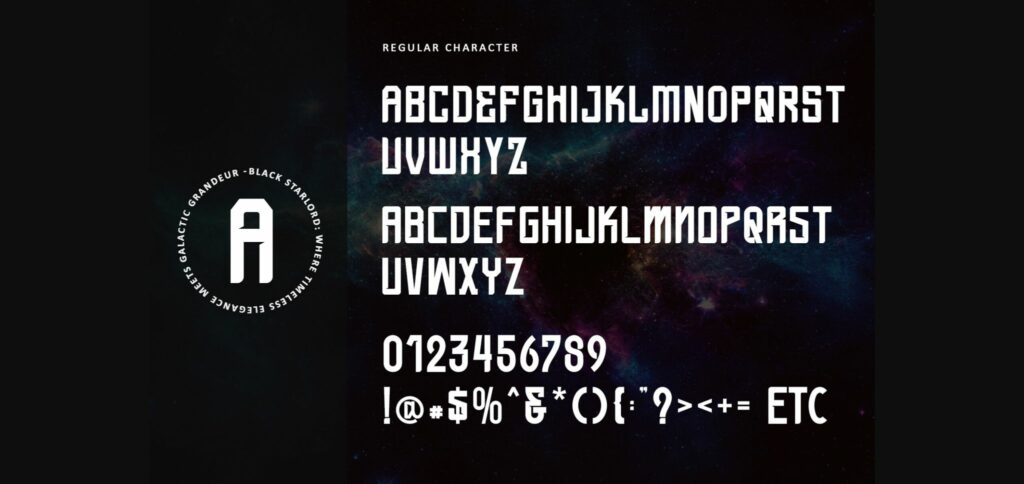 Black Starlord Font Poster 10