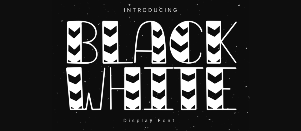 Black White Font Poster 3